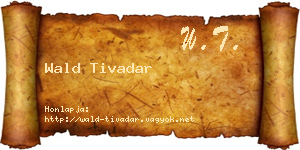 Wald Tivadar névjegykártya